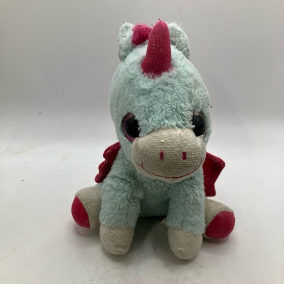 Goffa International Corp Plush Toy‎ Small Turquoise Unicorn Pink Wings Kawaii - Picture 1 of 5